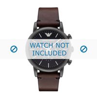 Horlogeband Armani AR1919 Leder Bruin 22mm - thumbnail