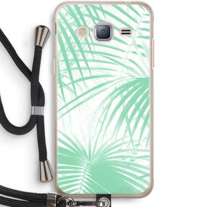 Palmbladeren: Samsung Galaxy J3 (2016) Transparant Hoesje met koord