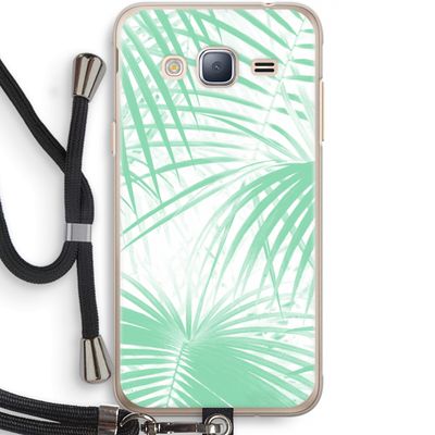 Palmbladeren: Samsung Galaxy J3 (2016) Transparant Hoesje met koord