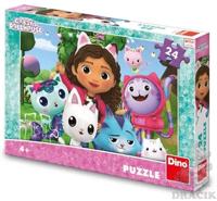 DinoToys Dino puzzel - dreamworks gabby's dollhouse - 24 stukjes DinoToys Dino puzzel - dreamworks gabby's dollhouse - 24 stukjes