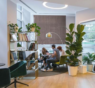 Kantoorrolgordijn met verticale strepen