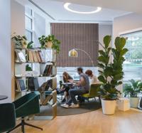 Kantoorrolgordijn met verticale strepen