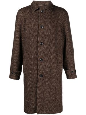 Altea manteau en laine vierge à chevrons - Marron