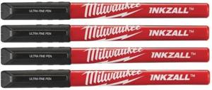 Milwaukee INKZALL™ markers met fijne punt. Inkzall Fine Tip Black Pennen - 4 stuks - 48223164