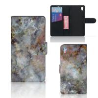 Sony Xperia Z3 | Bookcase | Marmer Grijs | Portemonnee hoesje