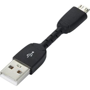 Renkforce USB-kabel USB 2.0 USB-A stekker, USB-micro-B stekker 0.25 m Zwart Incl. aan/uitschakelaar, Vergulde steekcontacten RF-3346626