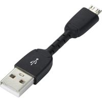 Renkforce USB-kabel USB 2.0 USB-A stekker, USB-micro-B stekker 0.25 m Zwart Incl. aan/uitschakelaar, Vergulde steekcontacten RF-3346626