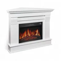 ArtiFlame Albion hoek elektrische haardset - wit - led vlambeeld - 1,8 kW verwarming, afstandsbediening