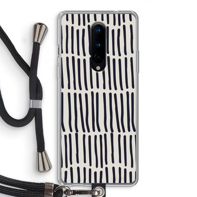 Moroccan stripes: OnePlus 8 Transparant Hoesje met koord