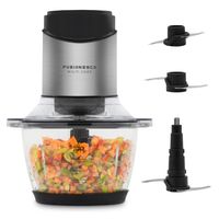 JAP Appliances Multi Chop - Hakmolen met glazen kom (1.2 liter) - IJscrusher - Vaatwasserbestendig - 6 messen - 400W - thumbnail