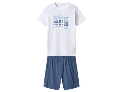 Esmara Kids Korte kinder pyjama (Wit/blauw, 158/164)