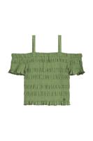 Like Flo zomer top meisjes teens - army groen - off shoulder - Ebi