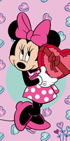 Minnie Mouse strandlaken Hearts 70 x 140 cm - thumbnail