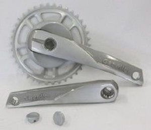 Gazelle Crankset 38t. aluminium staal zilver 371315200