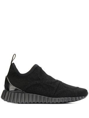 Ferragamo baskets à semelle épaisse - Noir