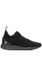Ferragamo baskets à semelle épaisse - Noir