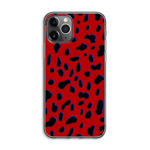 Red Leopard: iPhone 11 Pro Max Transparant Hoesje