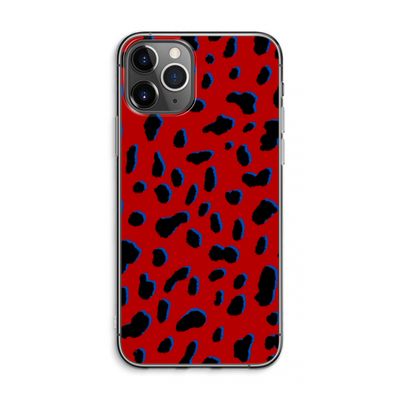 Red Leopard: iPhone 11 Pro Max Transparant Hoesje