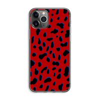 Red Leopard: iPhone 11 Pro Max Transparant Hoesje