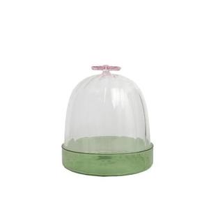 Sissy-Boy Glazen stolp met roze strikje
