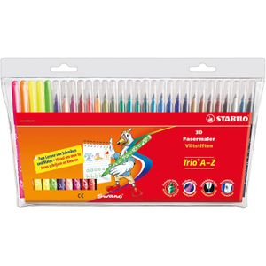 Trio A-Z viltstiften, 30 stuks