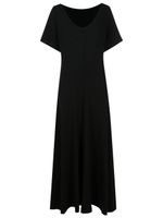 Gloria Coelho robe mi-longue à col v - Noir