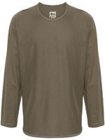 Homme Plissé Issey Miyake t-shirt en coton à manches longues - Vert - thumbnail