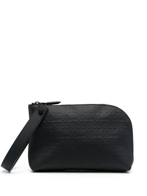 Ferragamo pochette à motif Gancini embossé - Noir