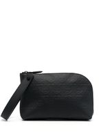 Ferragamo pochette à motif Gancini embossé - Noir