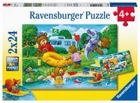 Ravensburger puzzel  2x24 stukjes de familie beer gaat kamp