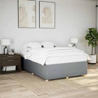 Bedframe zonder matras stof lichtgrijs 140x190 cm