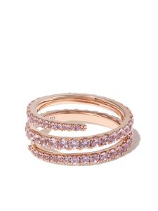 Anita Ko bague Coil en or 18ct ornée de diamants - Rose