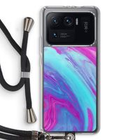 Zweverige regenboog: Xiaomi Mi 11 Ultra Transparant Hoesje met koord
