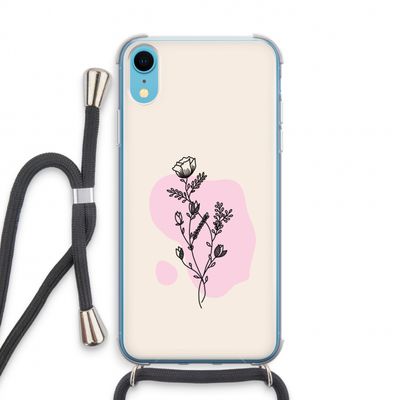 Roses are red: iPhone XR Transparant Hoesje met koord