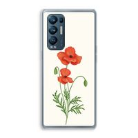 Red poppy: Oppo Find X3 Neo Transparant Hoesje