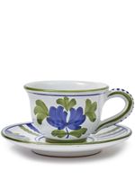 Cabana lot tasse-soucoupe Blossom en céramique - Blanc - thumbnail