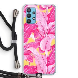 Pink Banana: Samsung Galaxy A32 4G Transparant Hoesje met koord