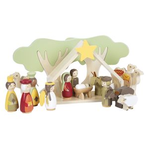 Small Foot - houten kerstkribbe speelset