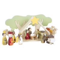 Small Foot - houten kerstkribbe speelset