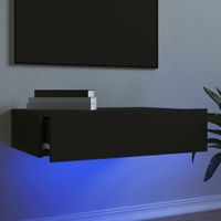 Tv-meubel met LED-verlichting 60x35x15,5 cm zwart - thumbnail