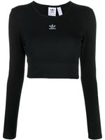 adidas haut crop Essential nervuré - Noir