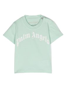 Palm Angels Kids t-shirt en coton à logo imprimé - Vert