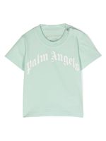 Palm Angels Kids t-shirt en coton à logo imprimé - Vert