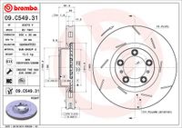 Remschijf BREMBO, Remschijftype: Gespleten, u.a. für Porsche