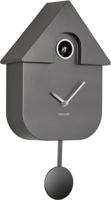 Wall Clock Modern Cuckoo Metallic Dark Grey