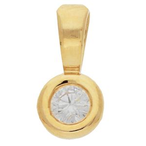 Glow 220.2021.00 Hanger Solitair geelgoud-diamant 0,10 crt