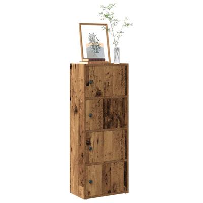 Boekenkast 40x24x102 cm bewerkt hout oud houtkleurig