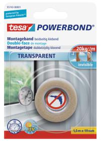 tesa Tesa 55744-00001-02 Montagetape tesa Powerbond Transparant (l x b) 5 m x 19 mm 1 stuk(s)