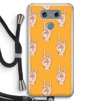 Rock: LG G6 Transparant Hoesje met koord Rock: LG G6 Transparant Hoesje met koord