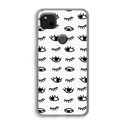 Eye pattern #2: Google Pixel 4a Transparant Hoesje